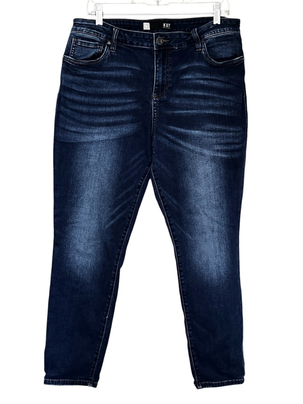 Kut from the Kloth Diana Ankle Skinny Jeans Stretchy Size 16